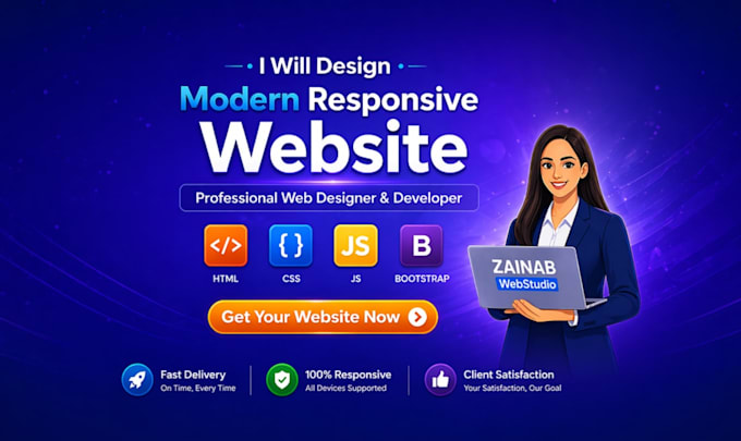 create responsive business websites and landing pages