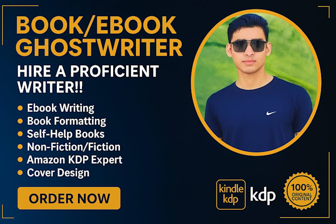 be your nonfiction book ghostwriter, editor for amazon KDP publishing