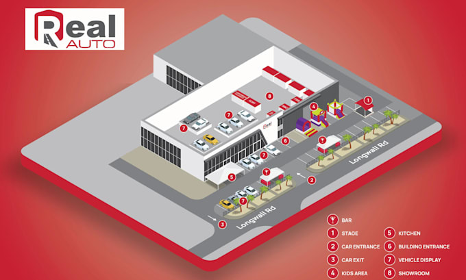 design 3d isometric event maps, festival map illustrations and cartography