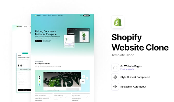 copy clone duplicate or design redesign shopify store