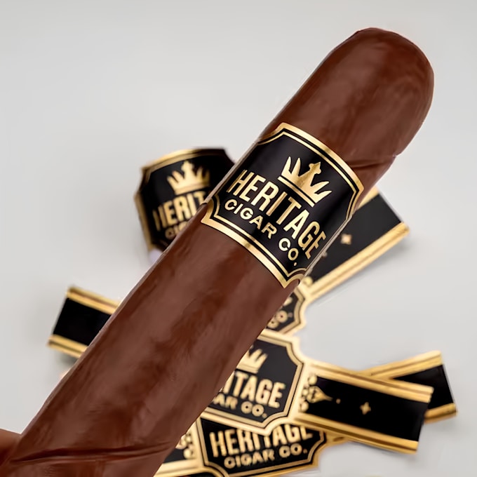 do modern cigar label, cigar band, cigar ring and cigar box logo design