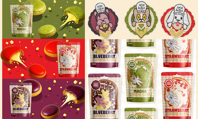 create illustrative label design or product packaging