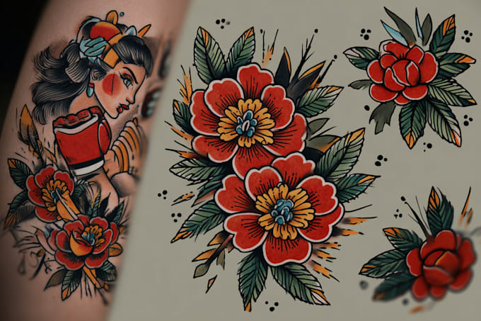 do neo traditional and oldschool tattoo designs