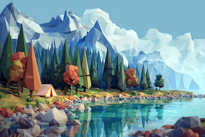 create stunning low poly vector illustrations