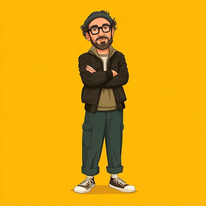 draw cartoon vector portrait