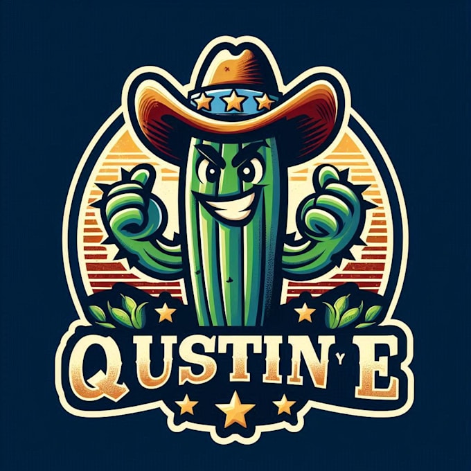 design high quality vintage cactus logo with t shirt design