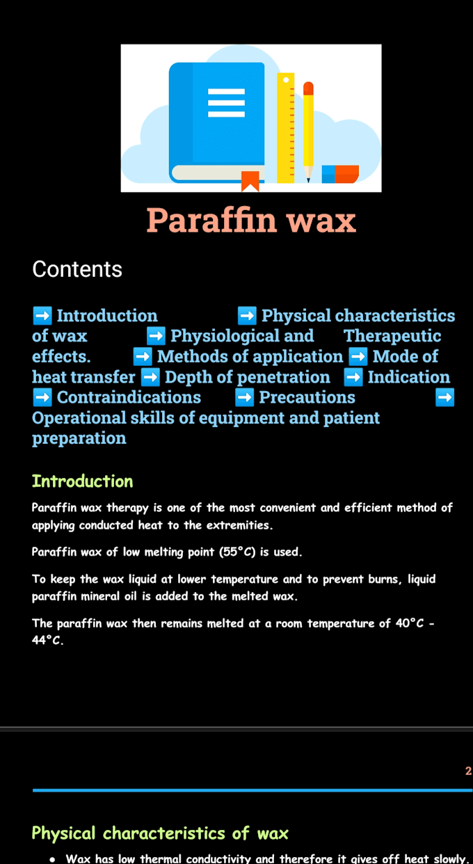write medical content and academic notes for students