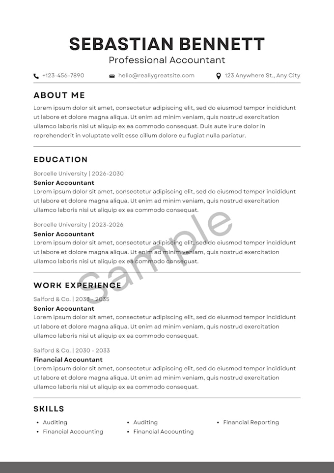 create professional ats friendly resume