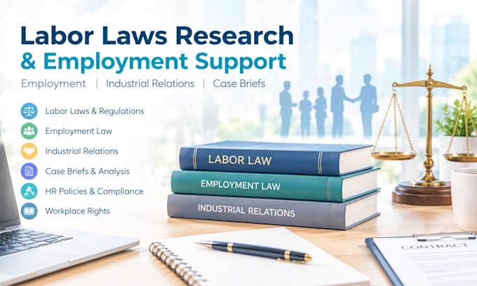 do assigned labor laws research, employment, industrial relations, case briefs
