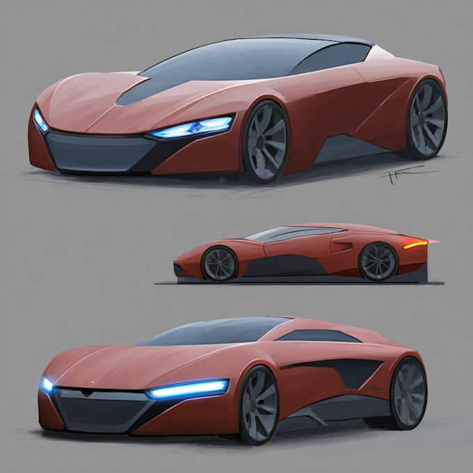 car design and digital painting