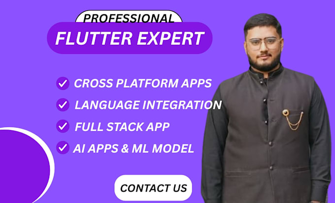 develop modern flutter mobile apps for android and ios