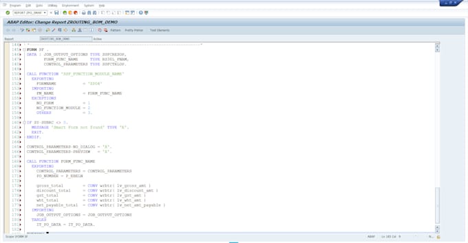 create sap abap reports and smart forms