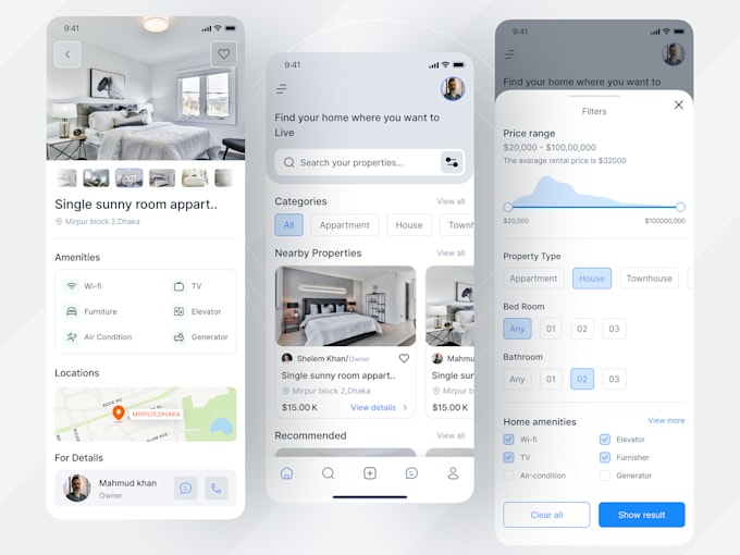 develop rental app, booking app, uber app, carpooling app, airbnb clone