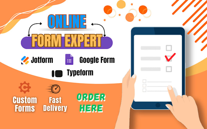 create custom online forms and survey on jotform, google form, cognito form