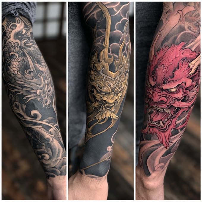 make a japanese tattoo designs from your imagination