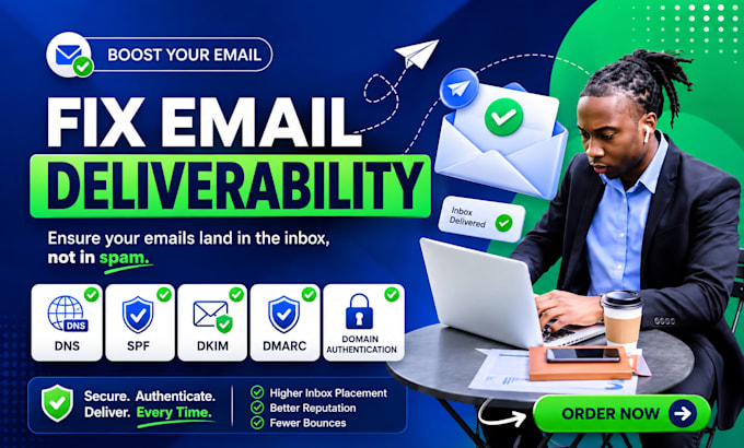 fix domain dns record, dmarc, spf, dkim and domain for email deliverability