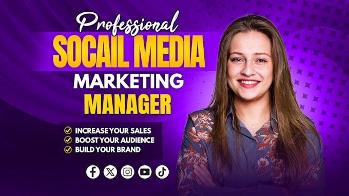 be your social media marketing manager for organic growth and meta ads