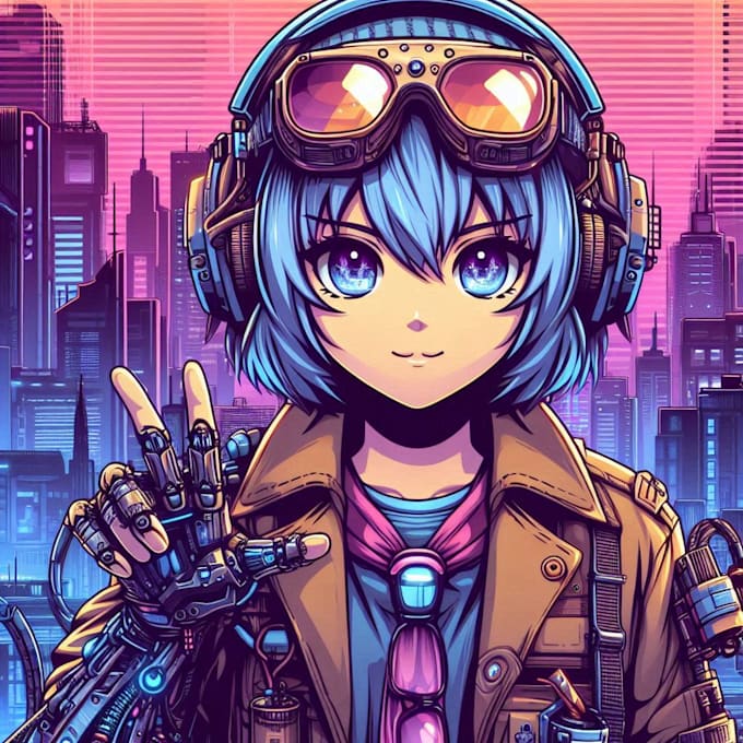 make an as a cyberpunk style character
