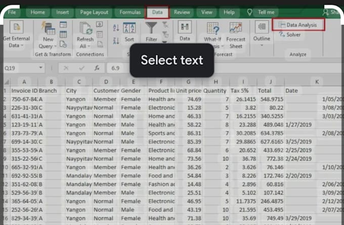 input, analyze and help in data mining