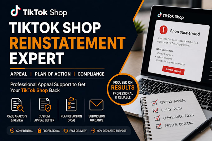 reinstate your tiktok shop after suspension or violation