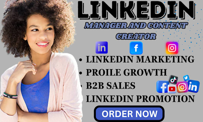 Picture of Do linkedin marketing manger content creation profile growth by Blair ...
