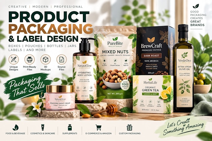 design product packaging and labels for your brand