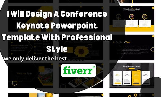design a conference keynote powerpoint template with professional style