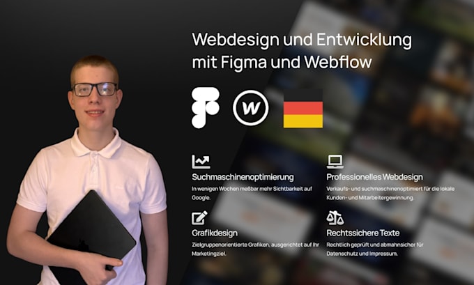 erstelle webflow websites mit modernem, professionellem webdesign