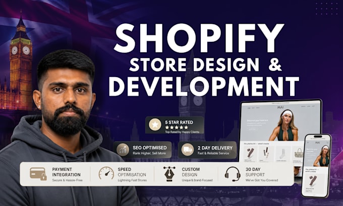build shopify website, shopify store, design or development