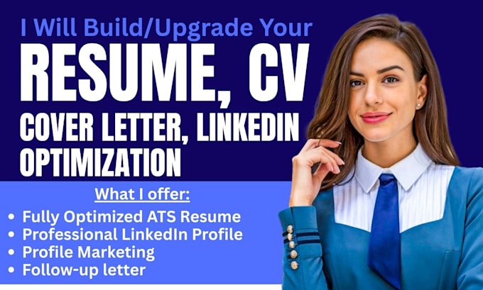 write upgrade revamp your resume, cv, cover letter, and linkedin optimization