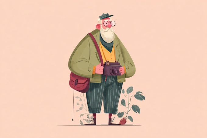 draw flat vector character design