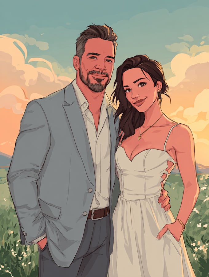 draw faceless couple illustration couples portrait