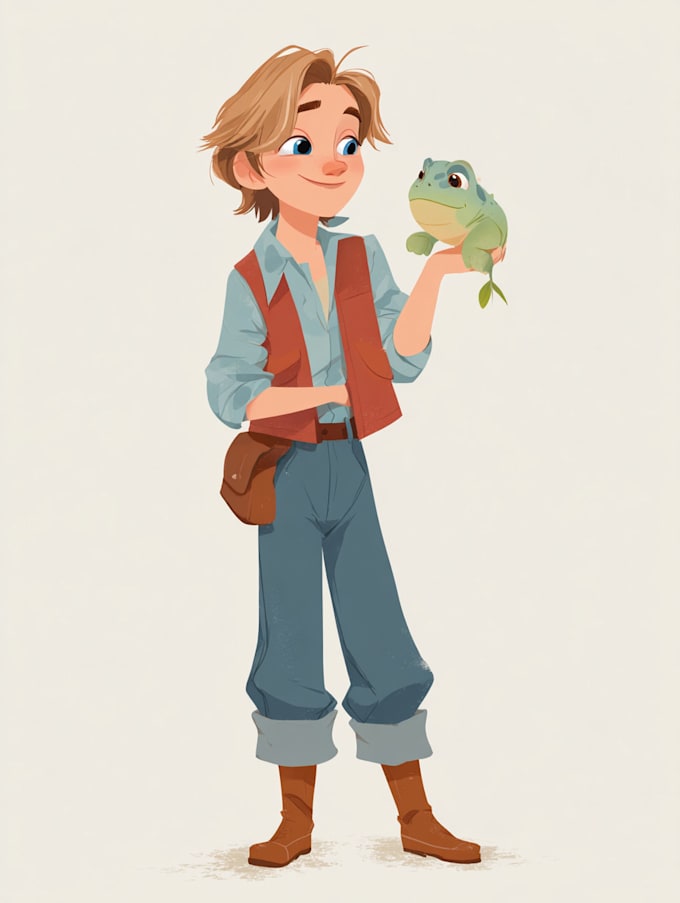 portrait in disney cartoon illustration