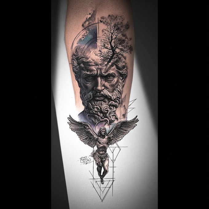 create unique realism tattoo design with my style