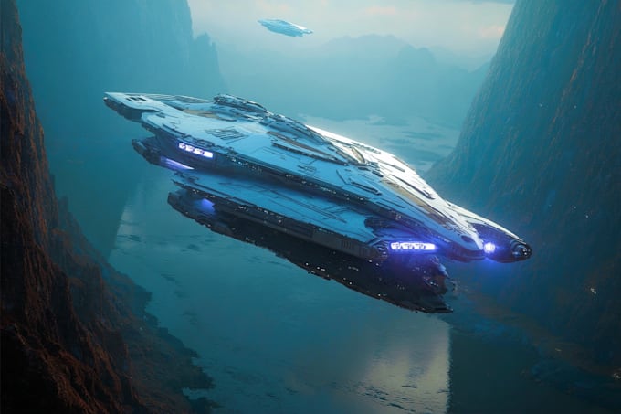 create a sci fi spaceship design