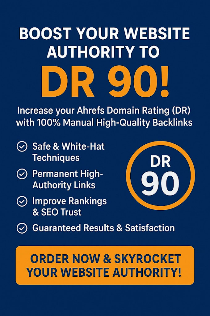 boost your website ahrefs DR to 90 with manual backlink