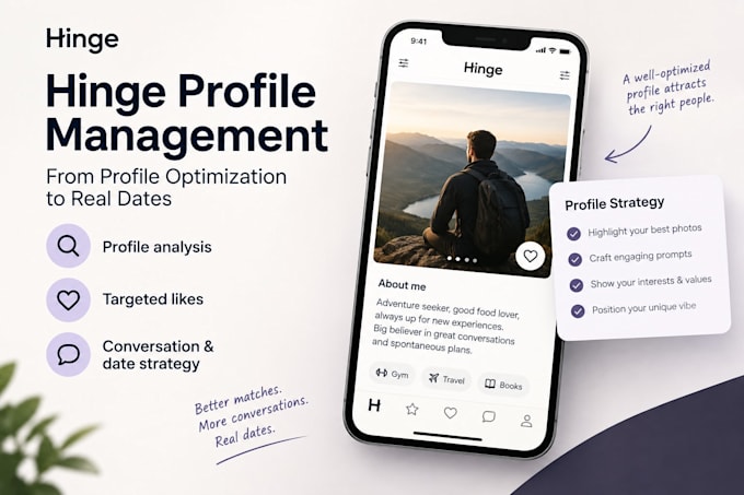 manage your tinder, hinge or bumble profile to get you dates