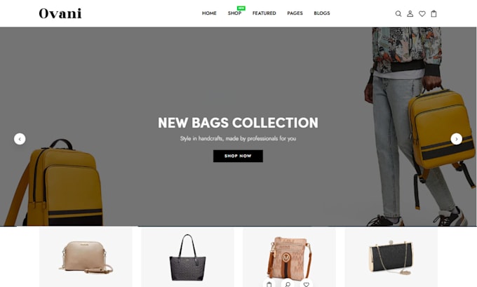 build tote bag shopify store bag store backpack design handbag store bag website