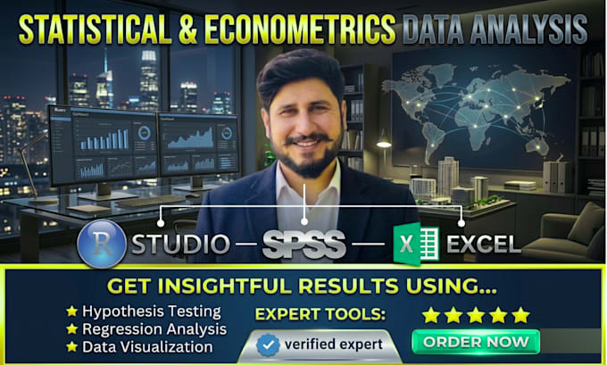 do econometrics and statistical data analysis in spss, rstudio, and excel