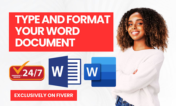 type and format microsoft word document for you in 24 hours