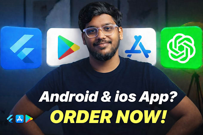 build flutter app for android and ios with clean UI