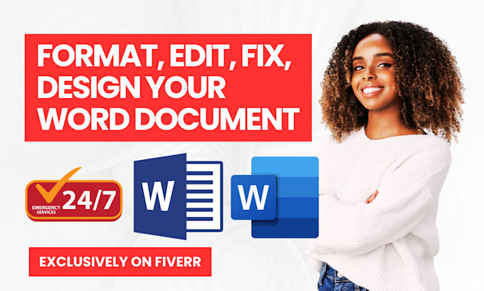 format, edit, create, design, fix microsoft ms word document in 24 hours