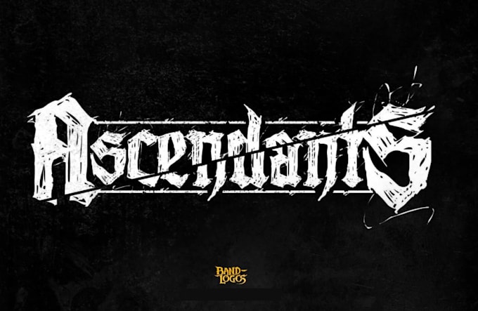 make a satanic occult black metal logo