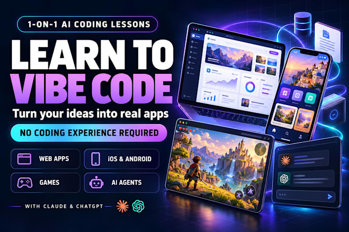 teach you how to vibe code a website, app, agent or game