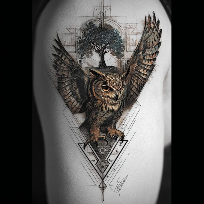 make a realistic realism tattoo design for you