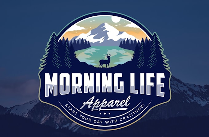 create professional outdoor, deer logo unlimited revision