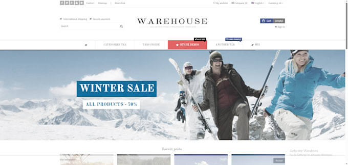 create a professional prestashop ecommerce store