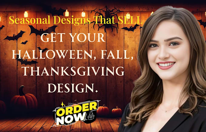 design seasonal etsy shop banners and branding for halloween, fall, thanksgiving