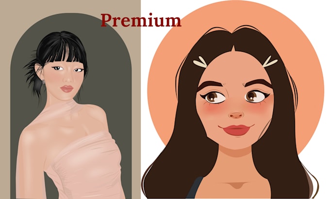 draw vector portraits and illustrations