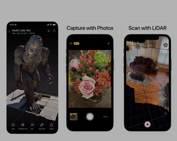 develop 3d lidar scanner app like polycam, scaniverse, canvas, kiri engine